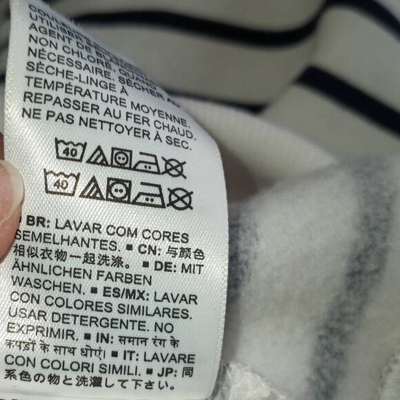 AMAZON ESSENTIALS BLACK & WHITE STRIPE HOODIE SZ.XL GUC - Picture 8 of 8